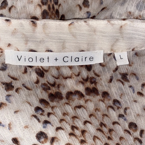 Violet & Claire Snakeskin Roll Tab Blouse - Picture 9 of 9